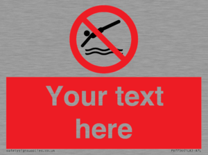 Custom prohibition no diving